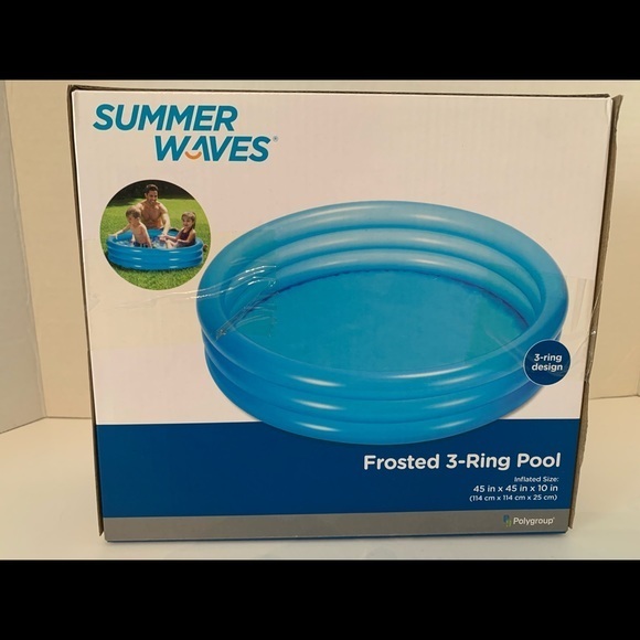 Summer Waves Frosted 3 Ring Pool Children's Pool - Picture 2 of 3